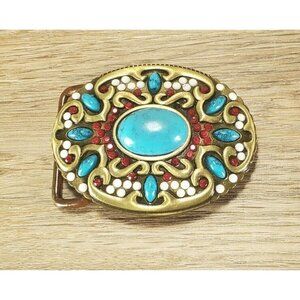 Buckle Rage Faux‎ Turquoise Belt Buckle